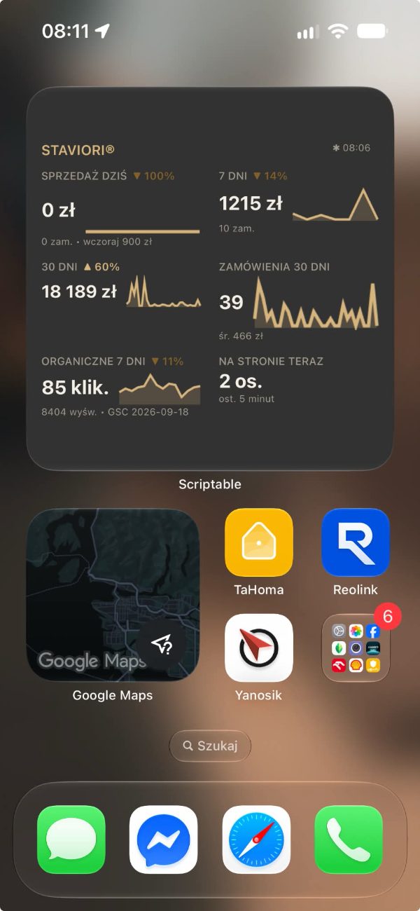 Staviori - widget iOS ze statystykami sklepu